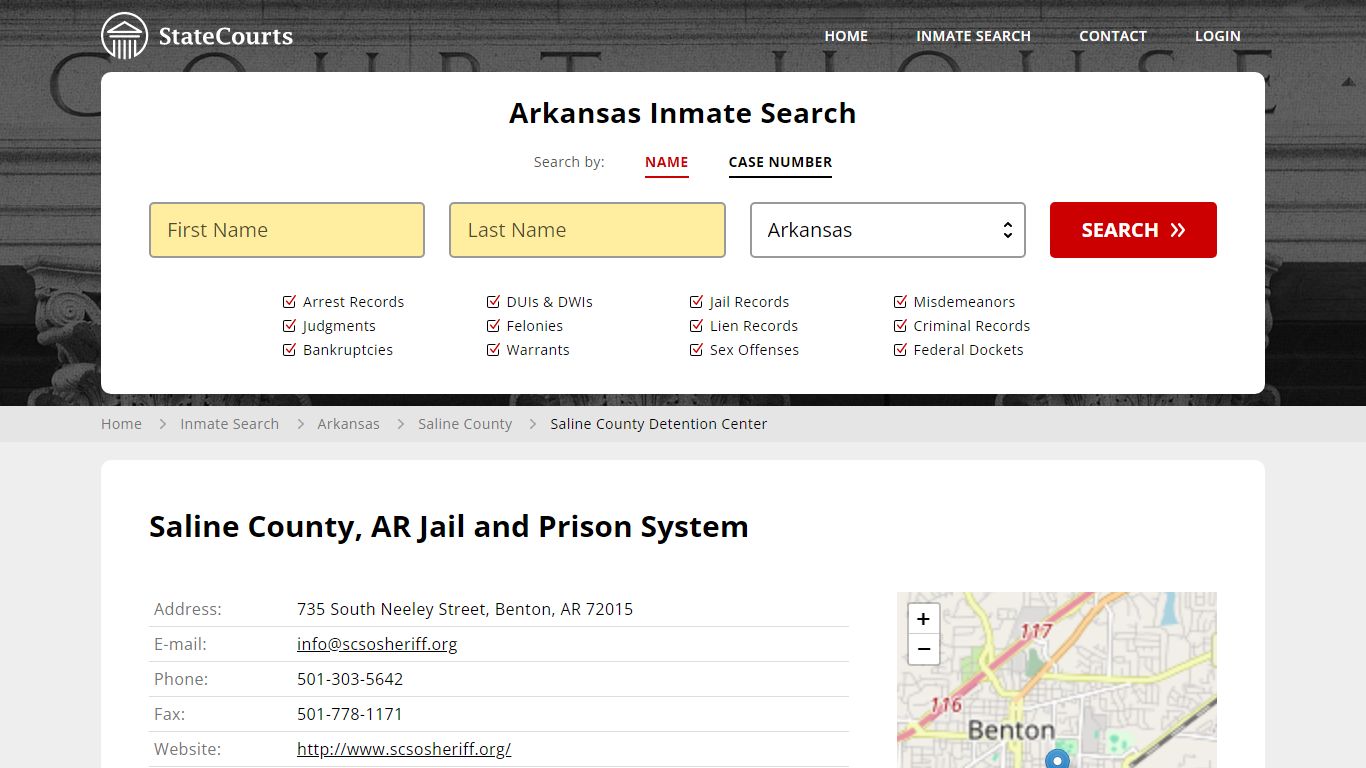 Saline County, AR Jail and Prison System - State Courts